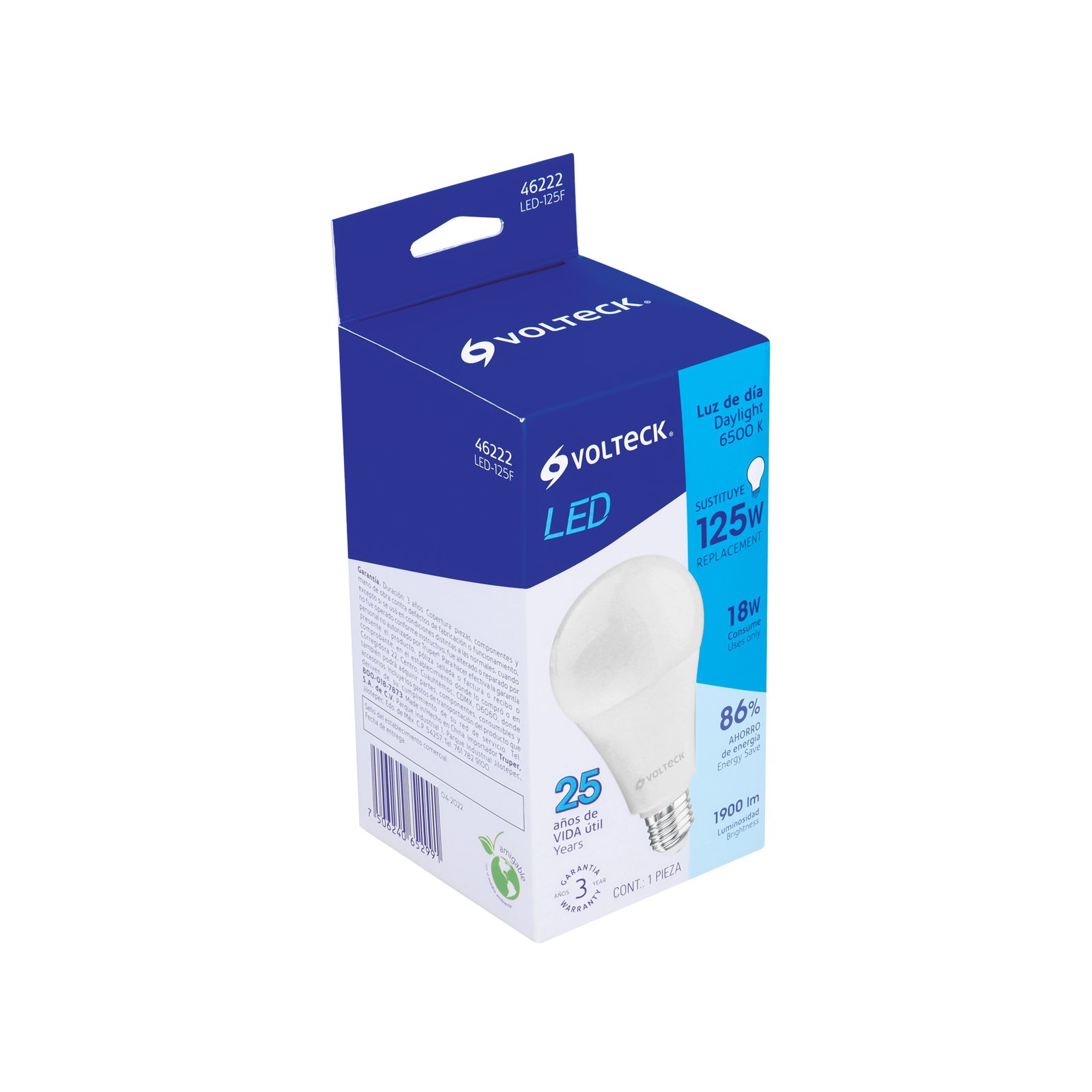 Lámpara led tipo bulbo 18w sustituye 125w Alta Intensidad