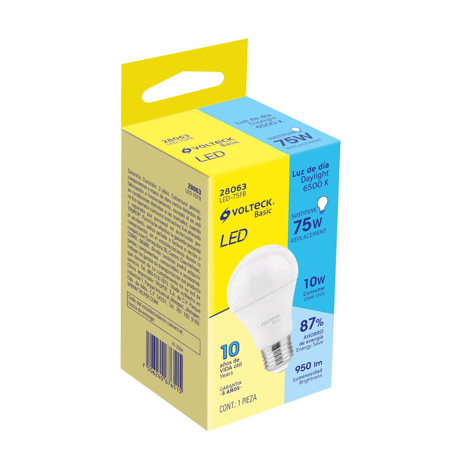 Lámpara de LED tipo bulbo A19 10 W